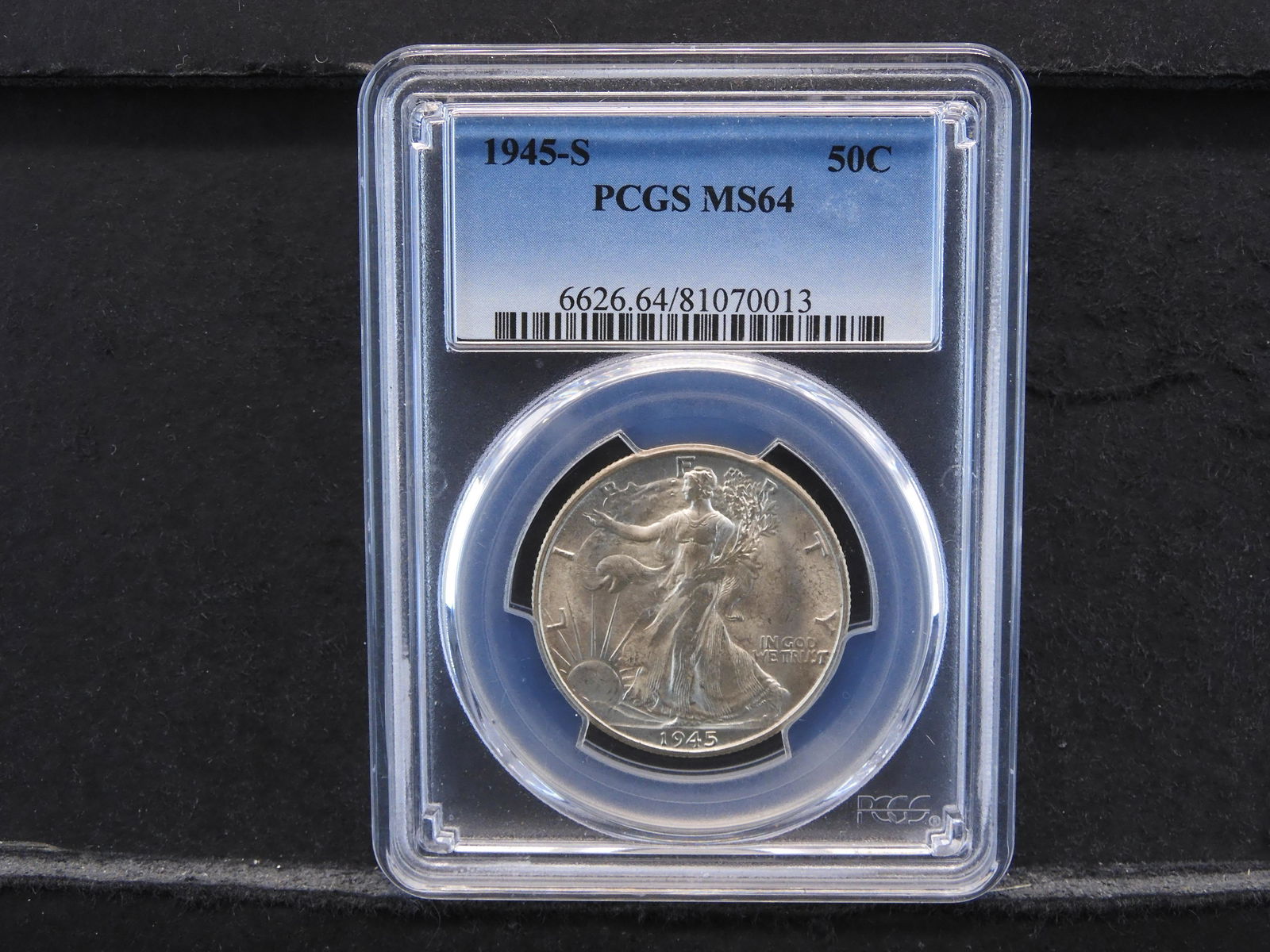 1945-S Walking Liberty Half Dollar PCGS MS64 Blast (1 of 4)