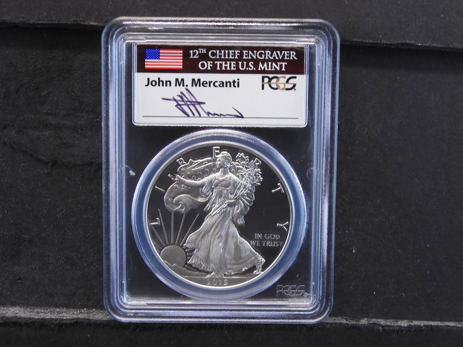 2015-W PROOF Silver Eagle PCGS PR70 DCAM MERCANTI (1 of 4)