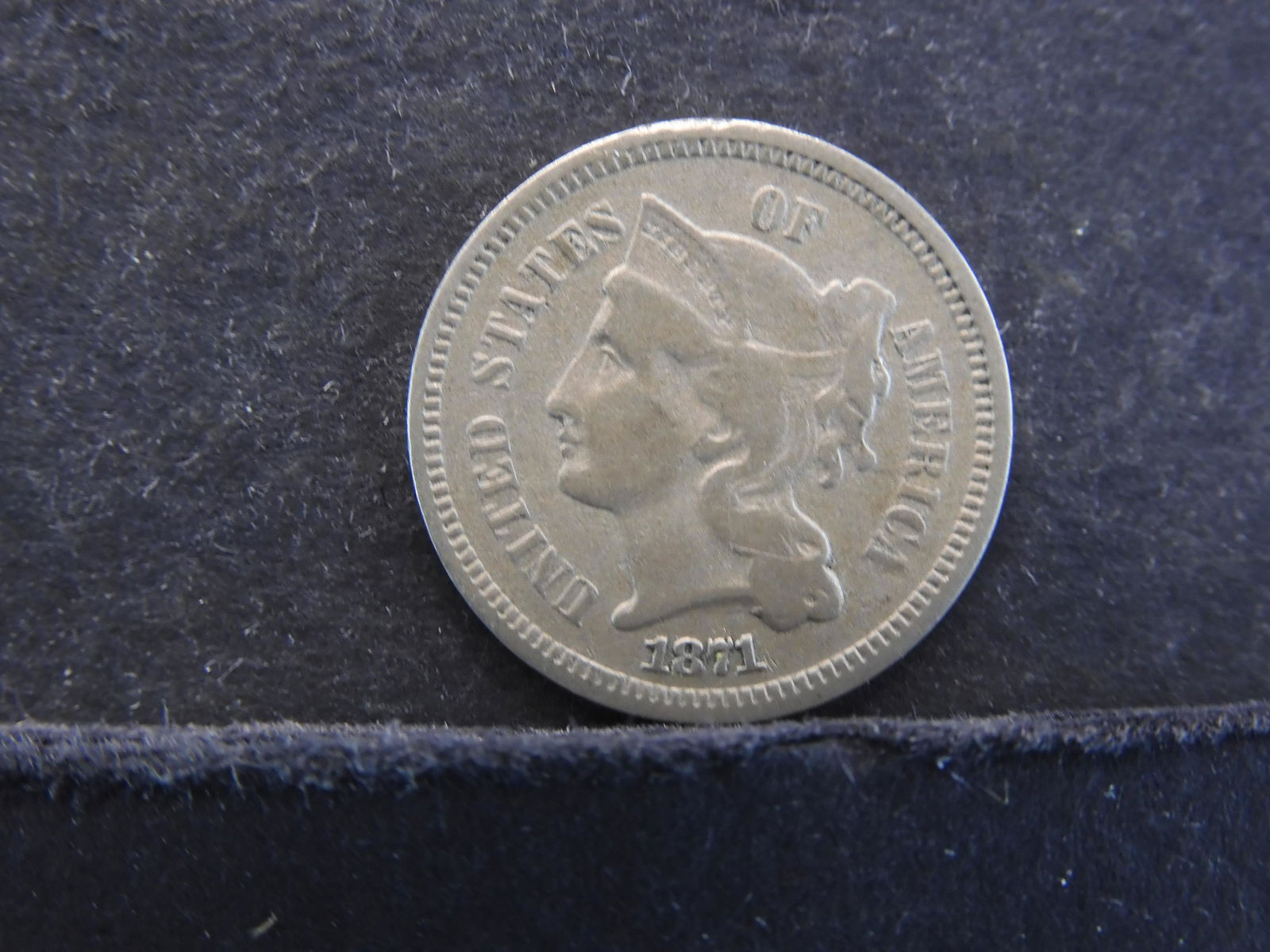 1871 3 Cent Nickel Great Details (1 of 2)