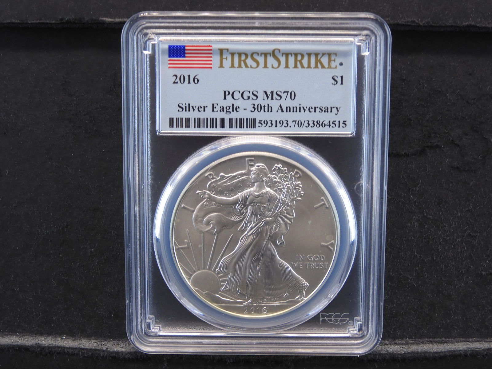 2016 American Silver Eagle PCGS MS70 First Strike 30th (1 of 4)