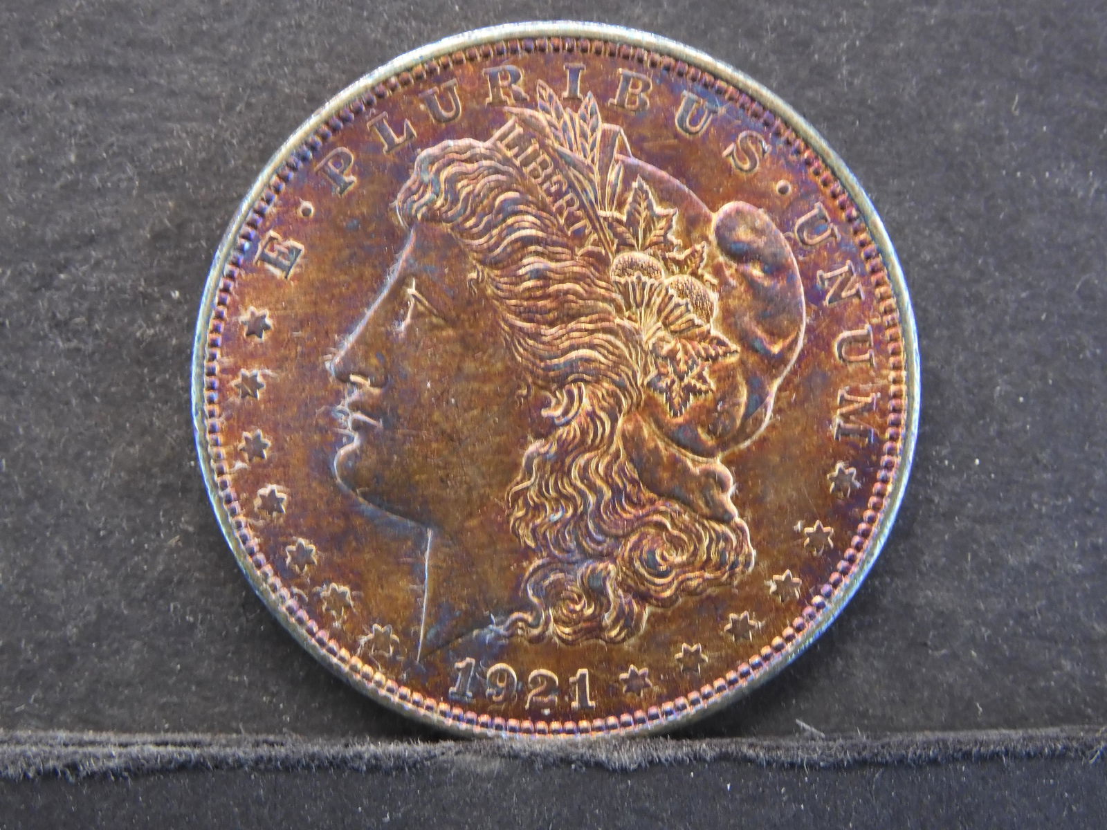Mutant Toned 1921 Morgan Silver Dollar (1 of 2)