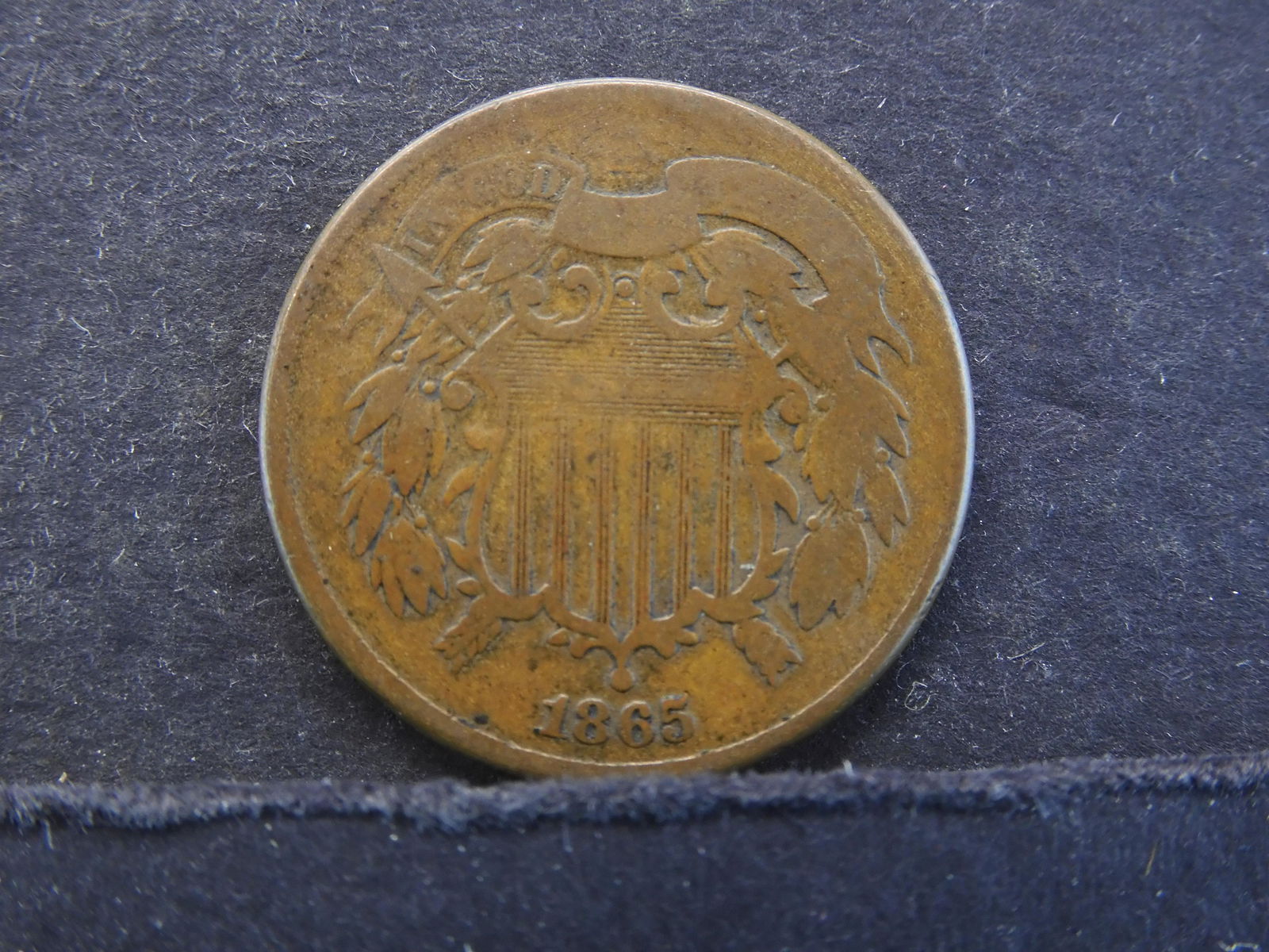 1865 2 Cent Piece Civil War Date (1 of 2)