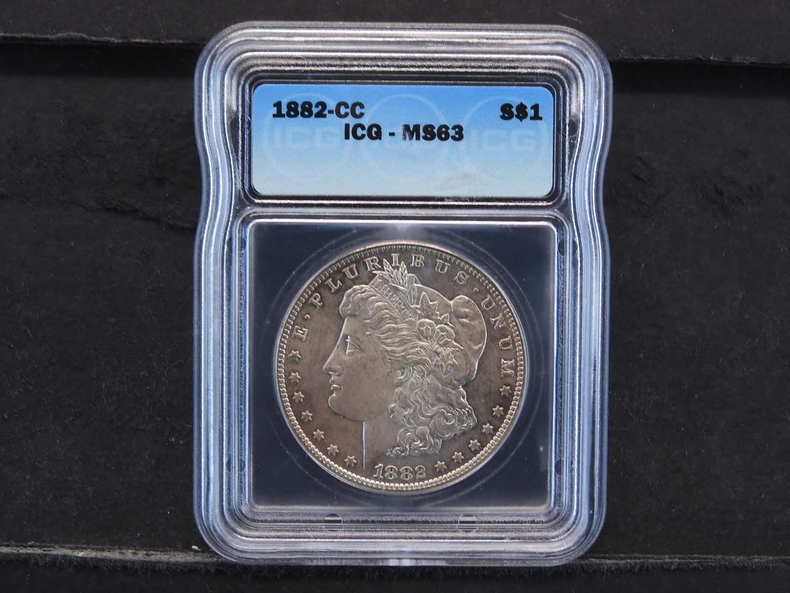 1882-CC Morgan Silver Dollar ICG MS63 Great Luster! (1 of 4)
