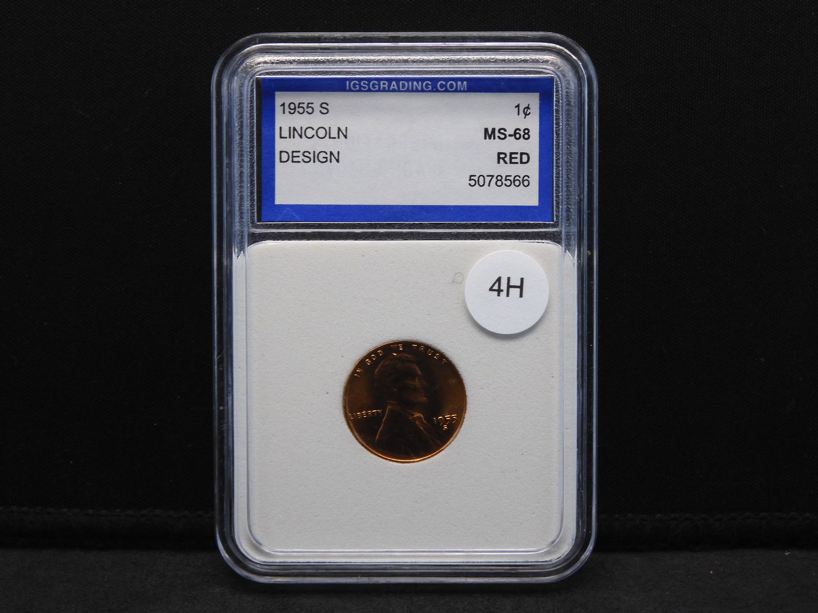 1955 S Lincoln Cent Filled S IGS MS68 Red Check Your (1 of 4)