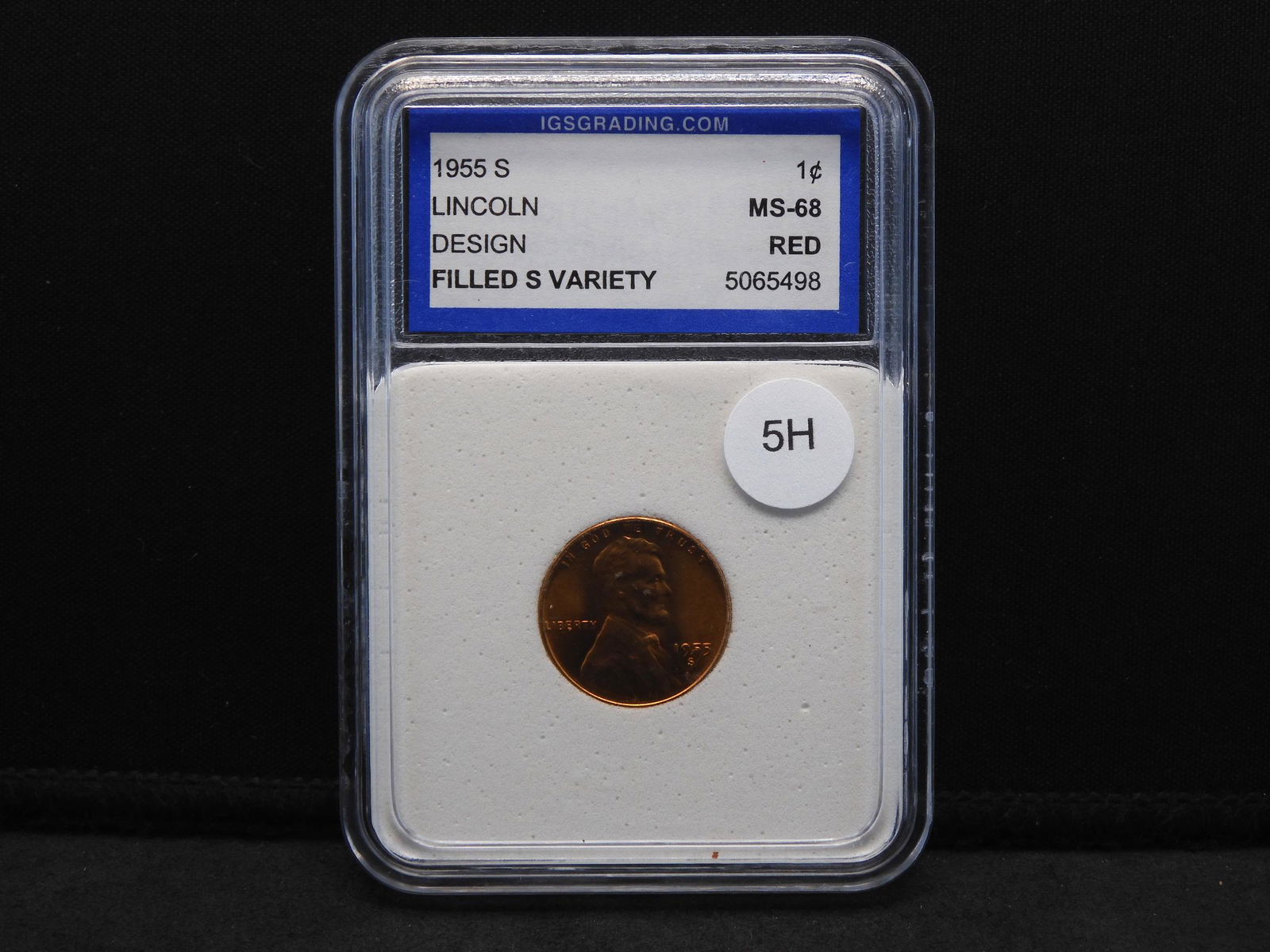 1955 S Lincoln Cent IGS MS68 Red Check Your Books (1 of 4)