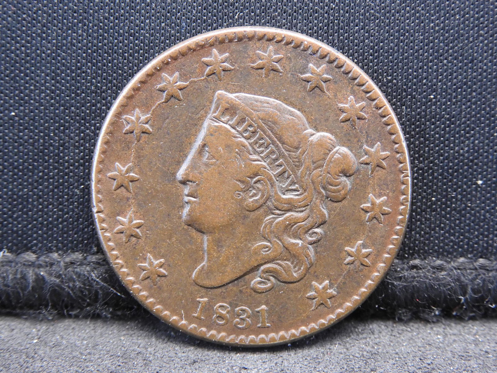 1831 Large Cent, Newcomb 12.  VF/XF. (1 of 3)
