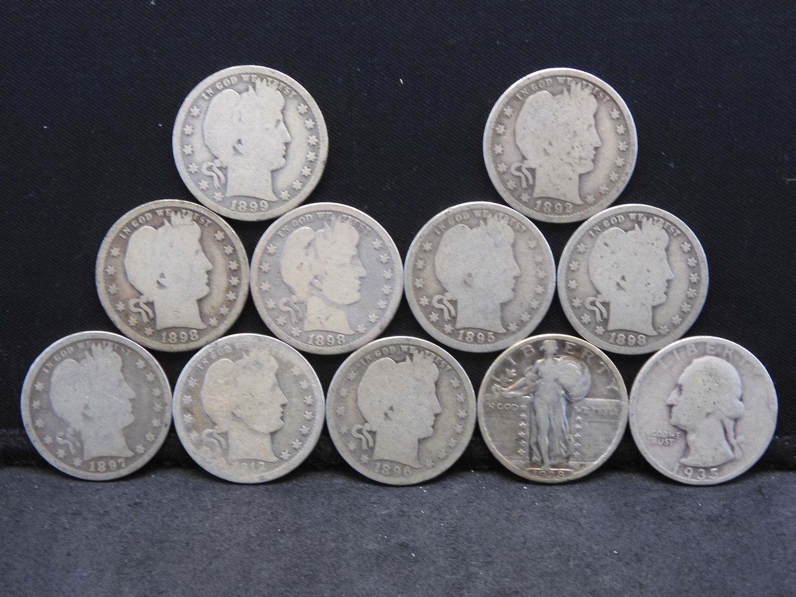 (10) Silver Quarters (8) Barber (1) Standing (1) (1 of 3)