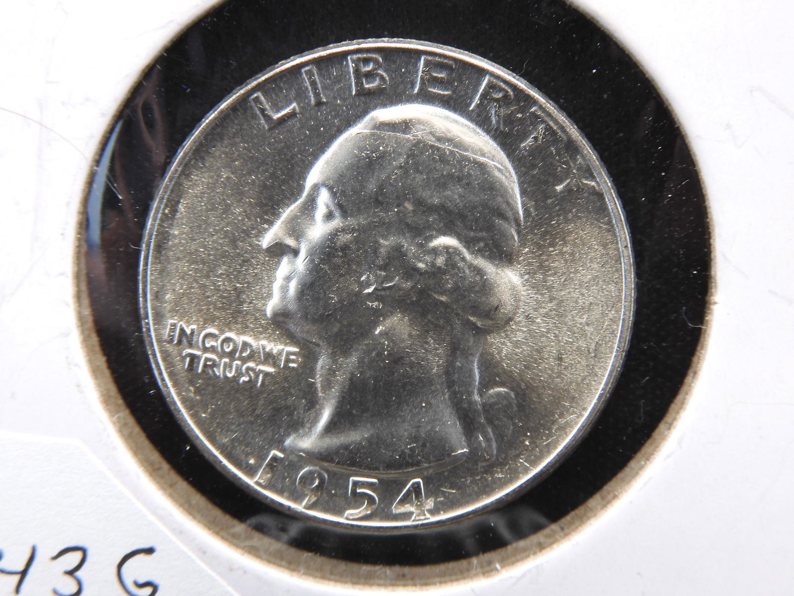 1954 Silver Washington Quarter Gem BU Blast White (1 of 3)