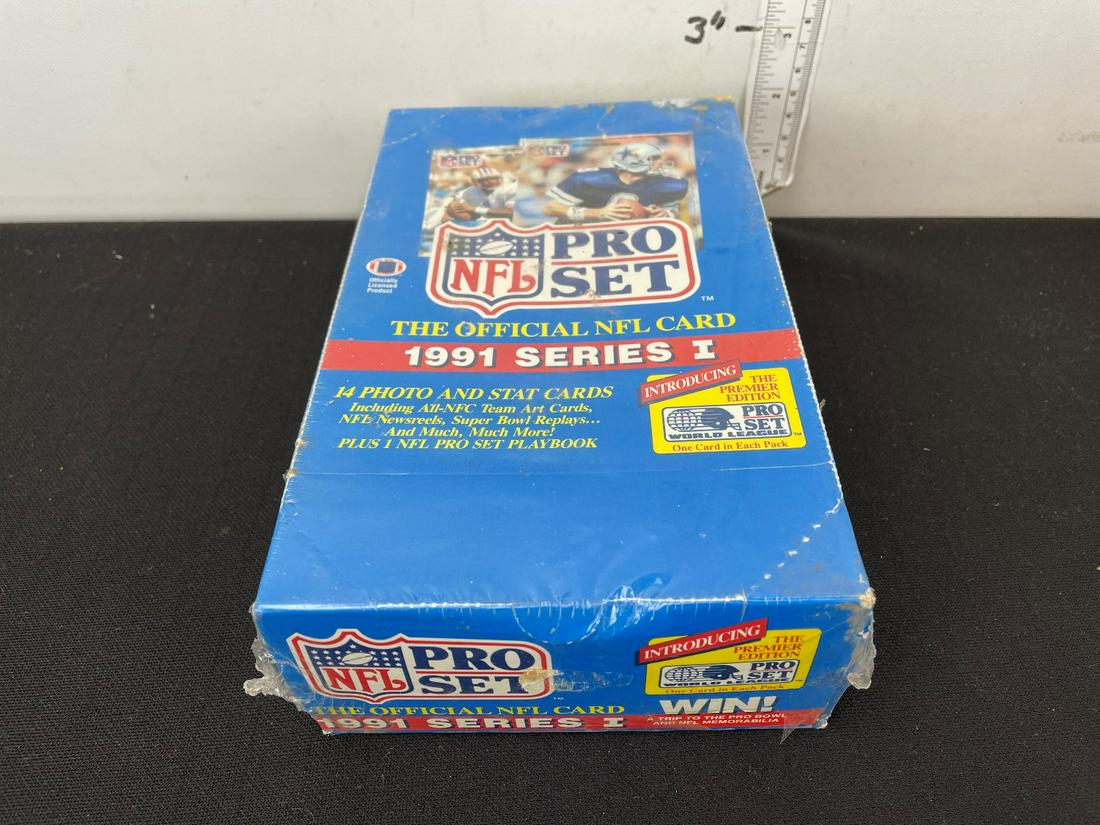 1991 Pro Set Football Series 1 Unopened Box - 36 Packs (1 of 3)