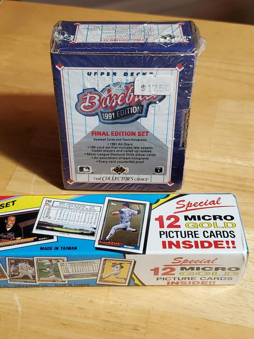 Baseball Sealed Set Pair - 1991 UD High Series, 1992 (1 of 3)