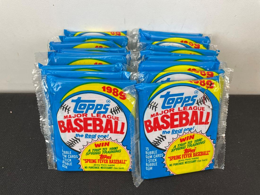 1989 Topps Baseball Lot of 18 Cello Packs (1 of 2)