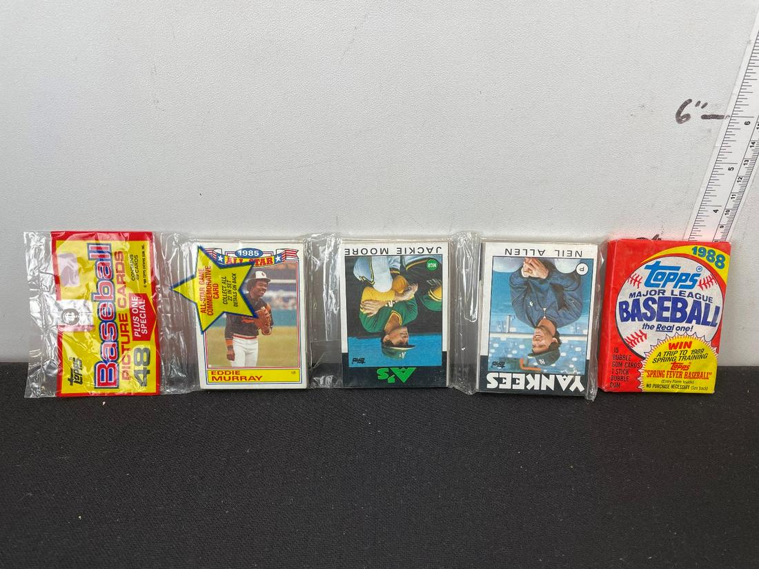 1986 Topps Baseball Rack Pack & 1988 Topps Baseball Wax (1 of 2)
