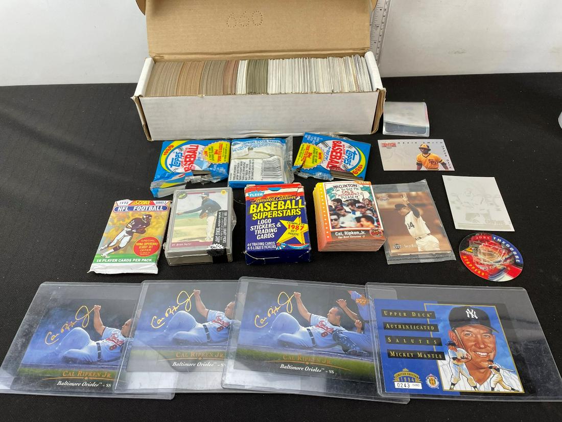 Lot of Misc Sports Cards - Cal Ripken, Mickey Mantle, (1 of 6)