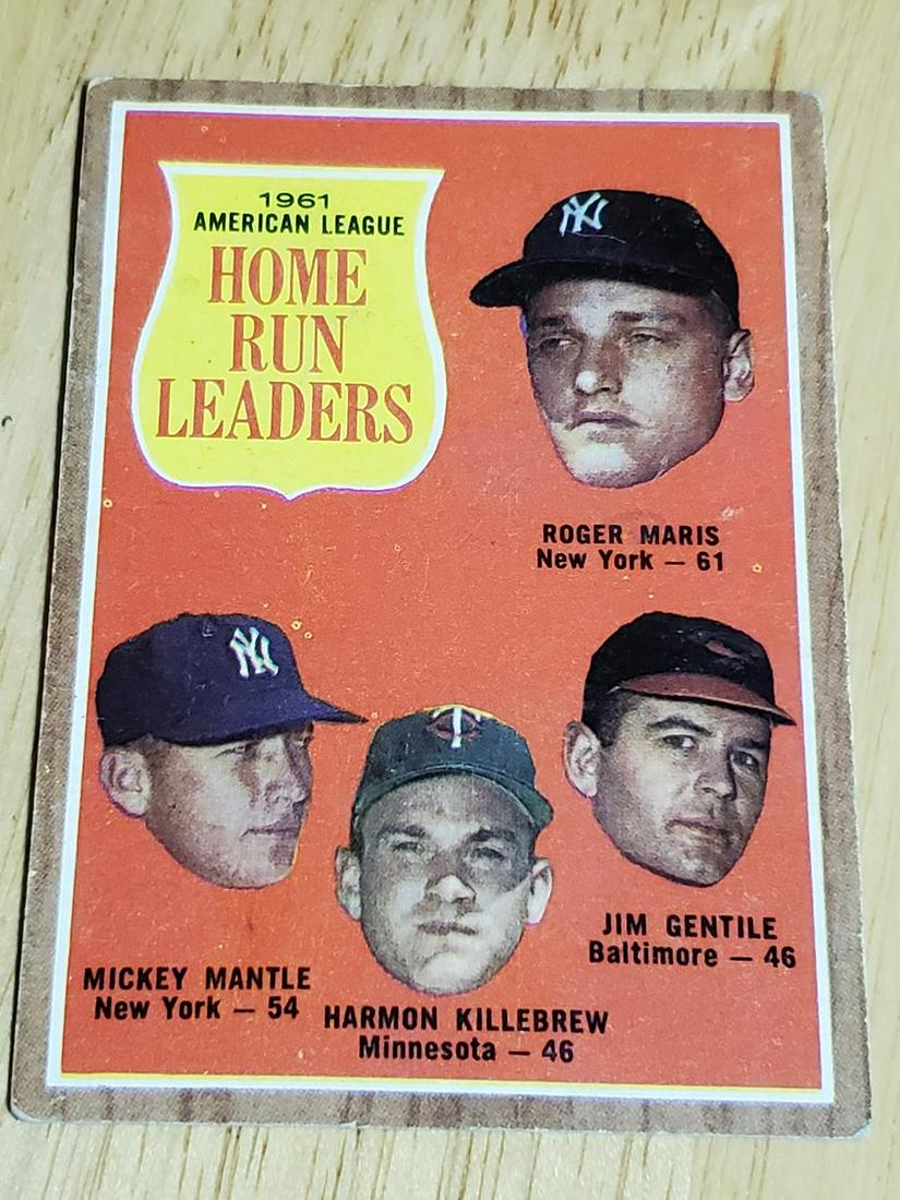 1962 Topps Baseball #53 Roger Maris / Mickey Mantle - (1 of 2)