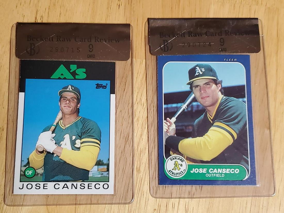 1986 Jose Canseco XRC Pair - Both Beckett RCR 9 (1 of 3)