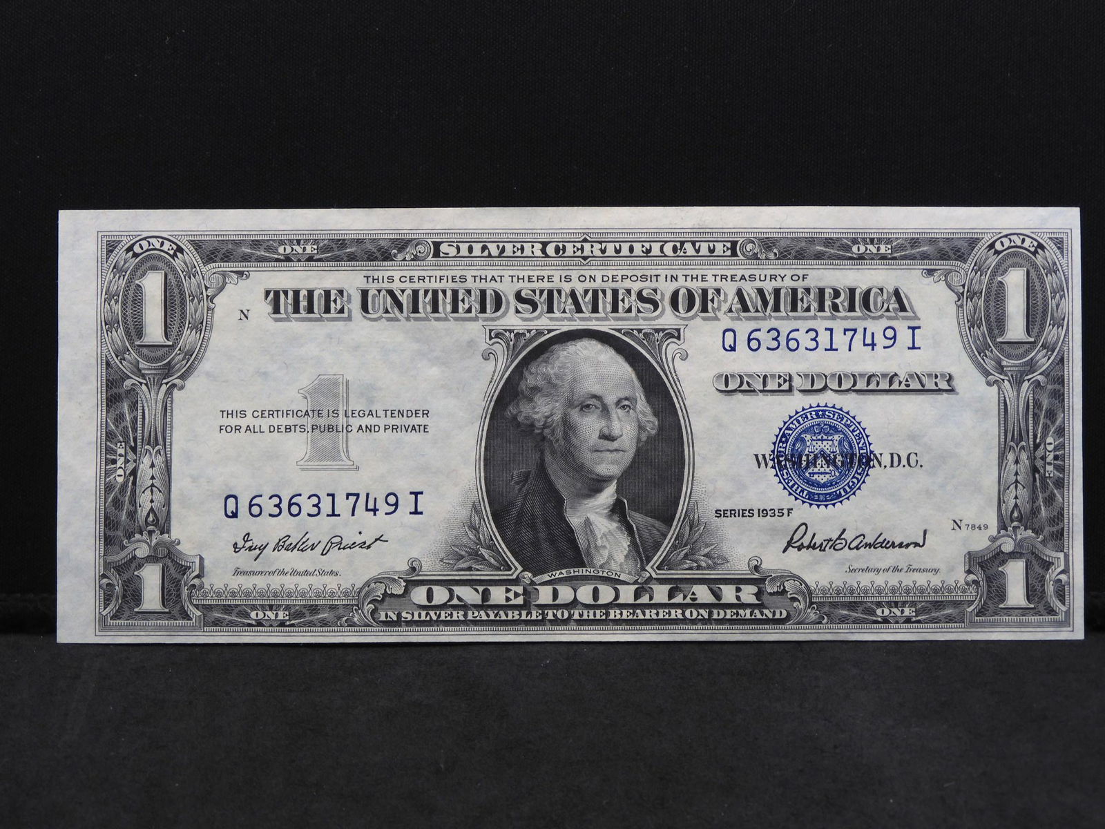 Series 1935-F $1.00 Silver Certificate Crisp (1 of 3)