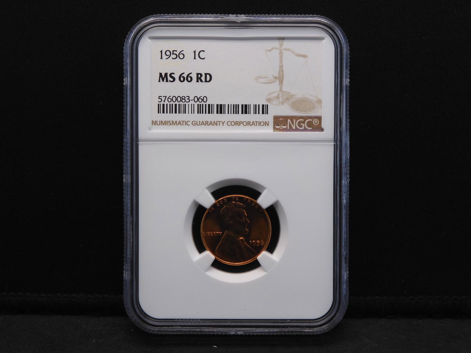 1956 Lincoln Wheat Cent NGC MS66 RED Blazing Luster (1 of 4)