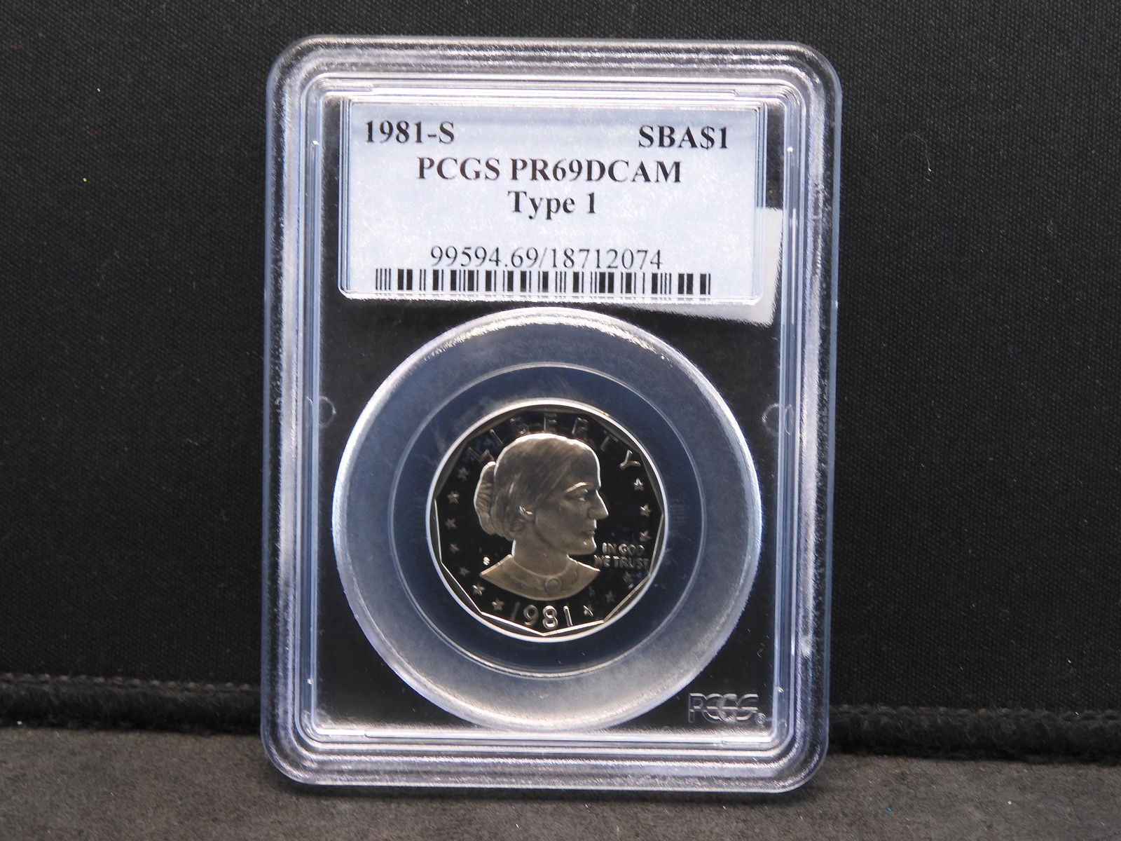 1981-S PROOF Susan B Anthony Dollar PCGS PR69 DCAM (1 of 4)
