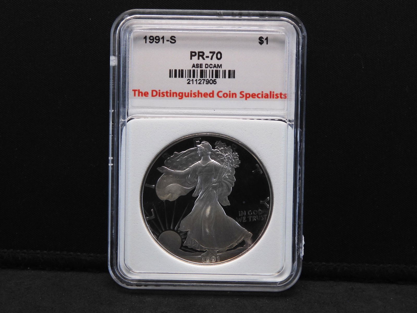 1991-S PROOF Silver Eagle TGCS GRADED RARE (1 of 4)