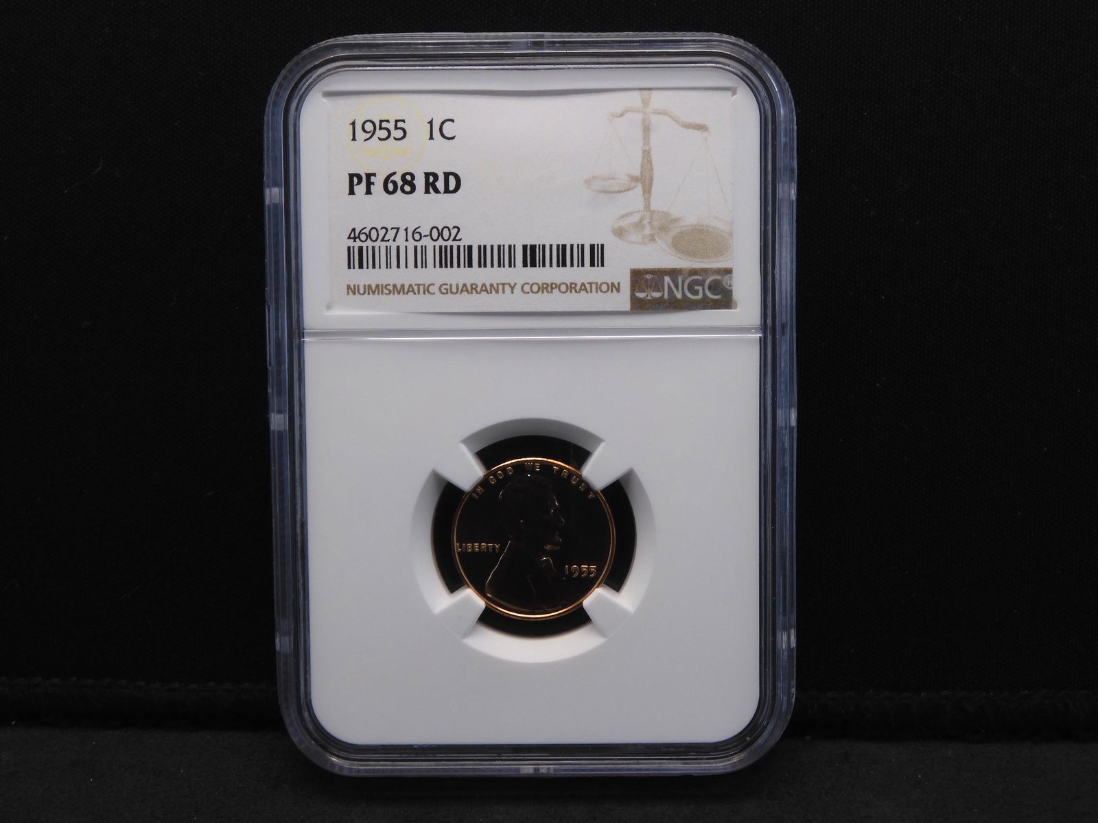 1955 PROOF Lincoln Wheat Cent NGC PF68 RED Near (1 of 4)