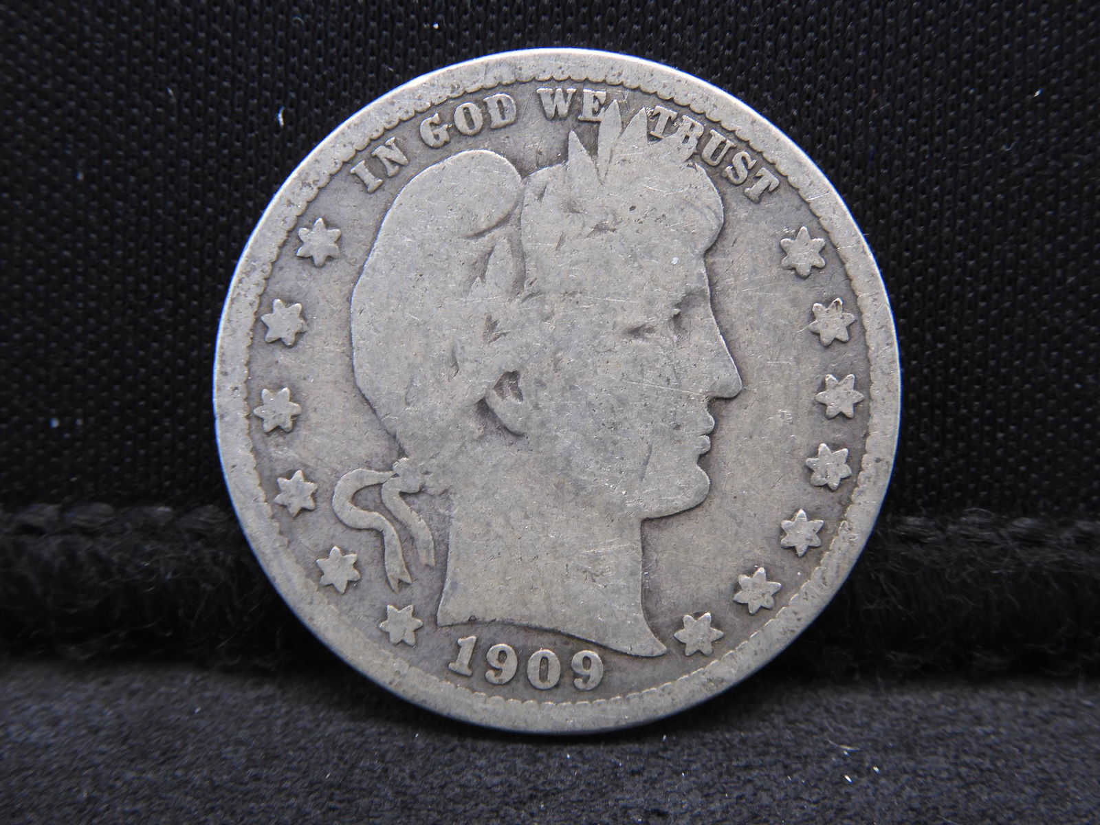 1909-D Barber Quarter.  Nice Good/VG (1 of 2)