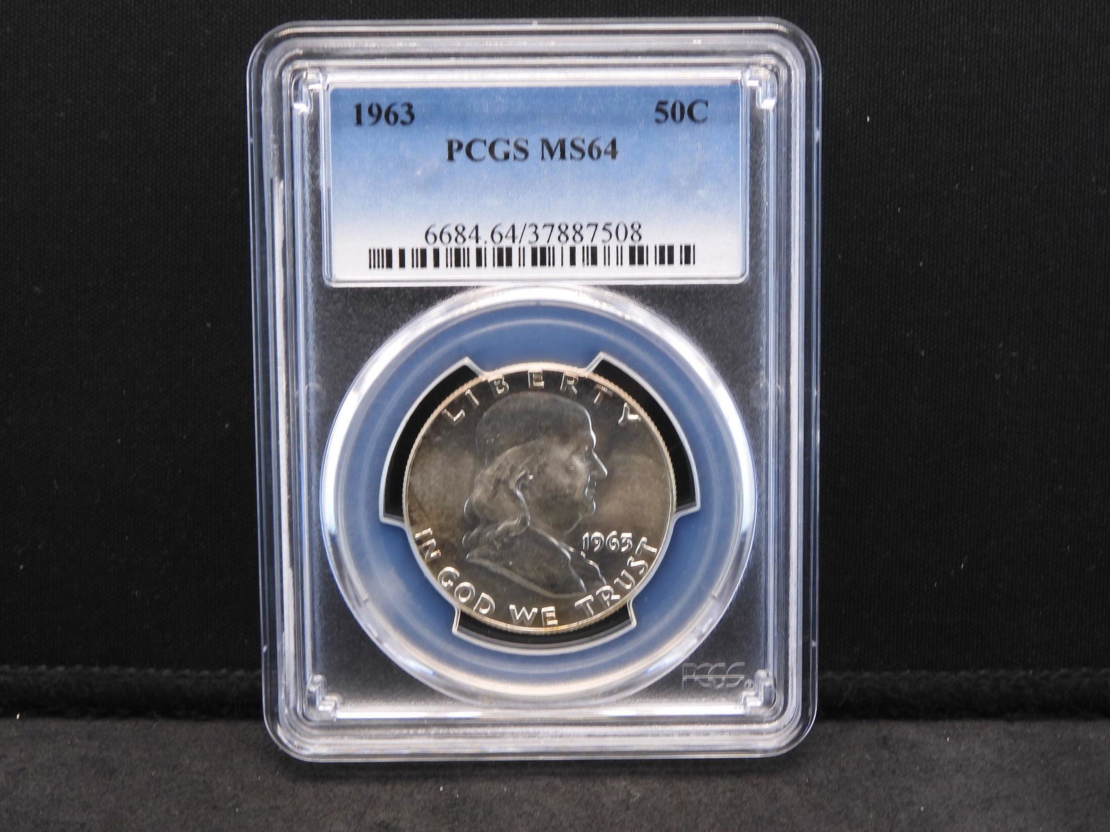 1963 Franklin Half-Dollar.  PCGS Certified MS64 (1 of 4)