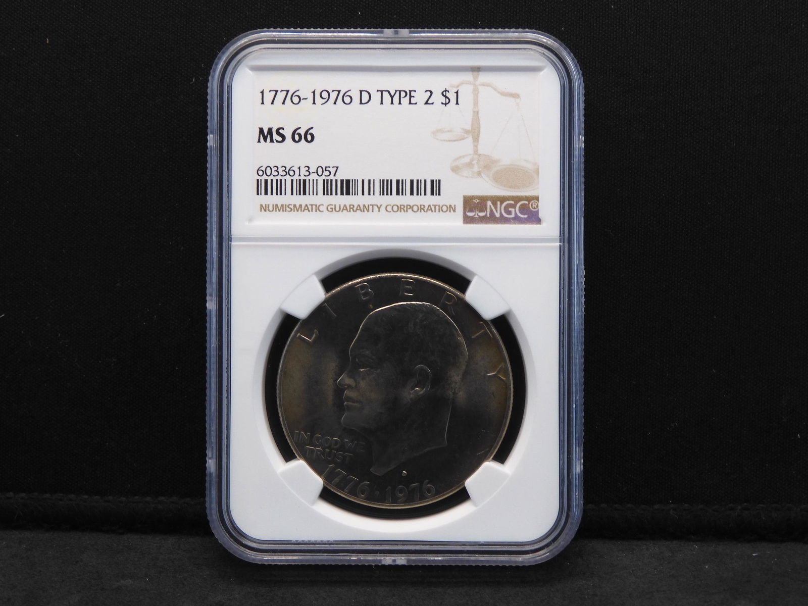 1976-D Type-2 Eisenhower Dollar.  NGC MS66 (1 of 4)