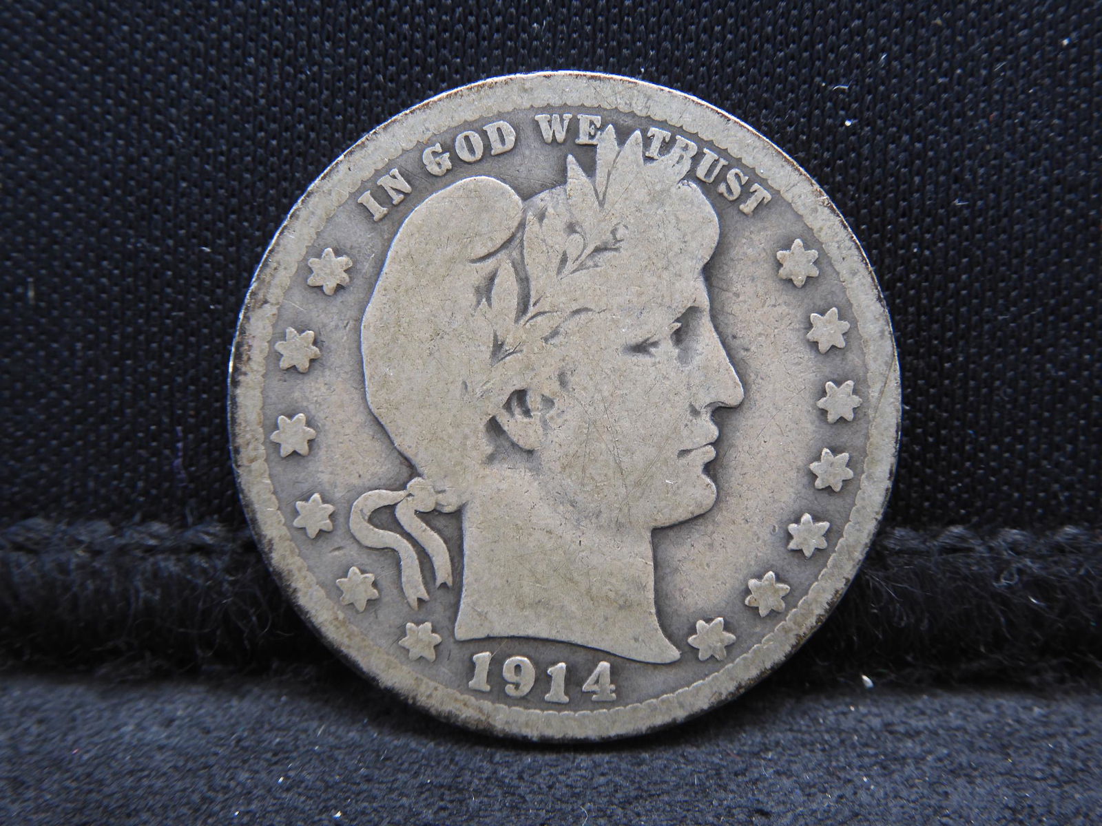 1914 Barber Quarter.  Good/VG (1 of 2)