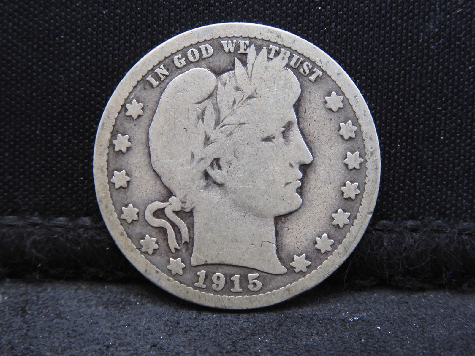1915 Barber Quarter.  Good/VG (1 of 2)
