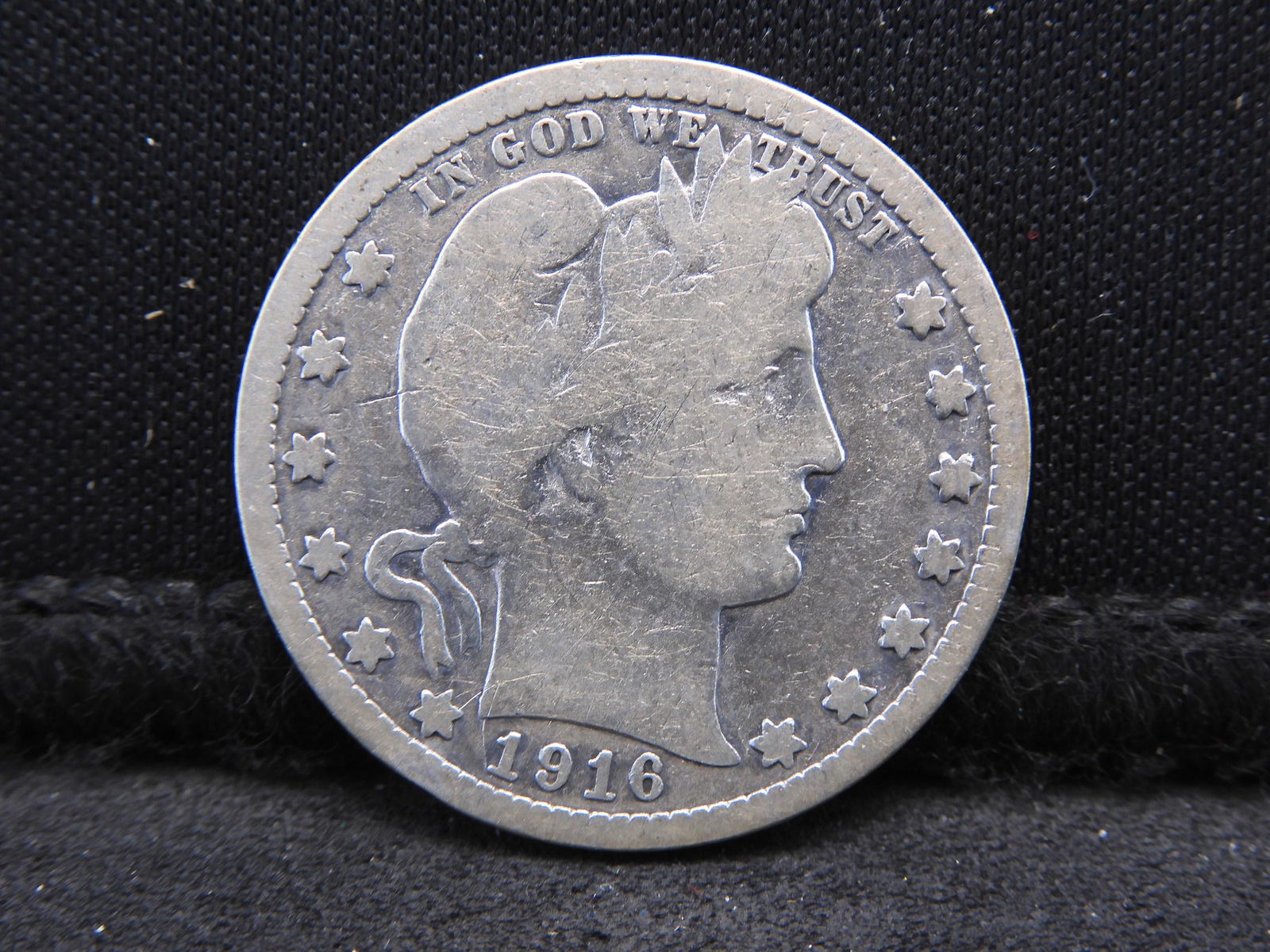1916 Barber Quarter.  Good/VG (1 of 2)