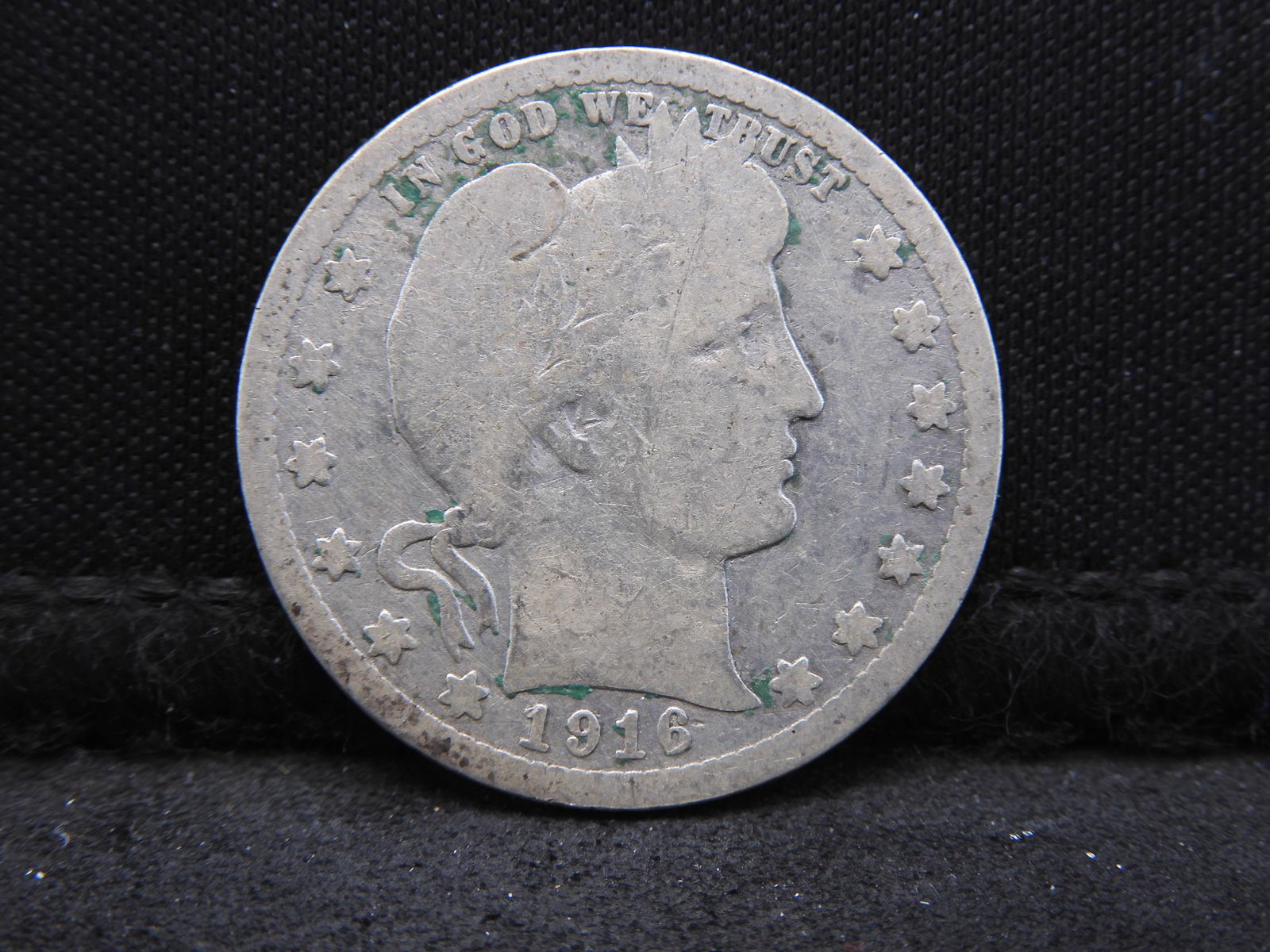 1916-D Barber Quarter.  Good/VG (1 of 2)