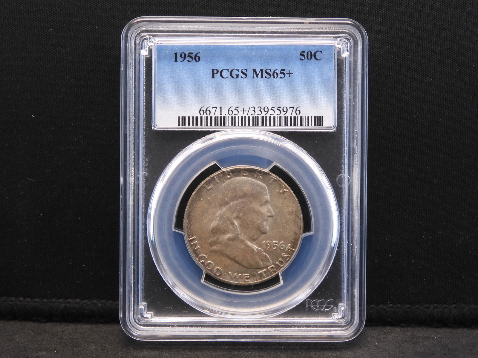 1956 Franklin Half-Dollar.  PCGS MS65+ (1 of 4)