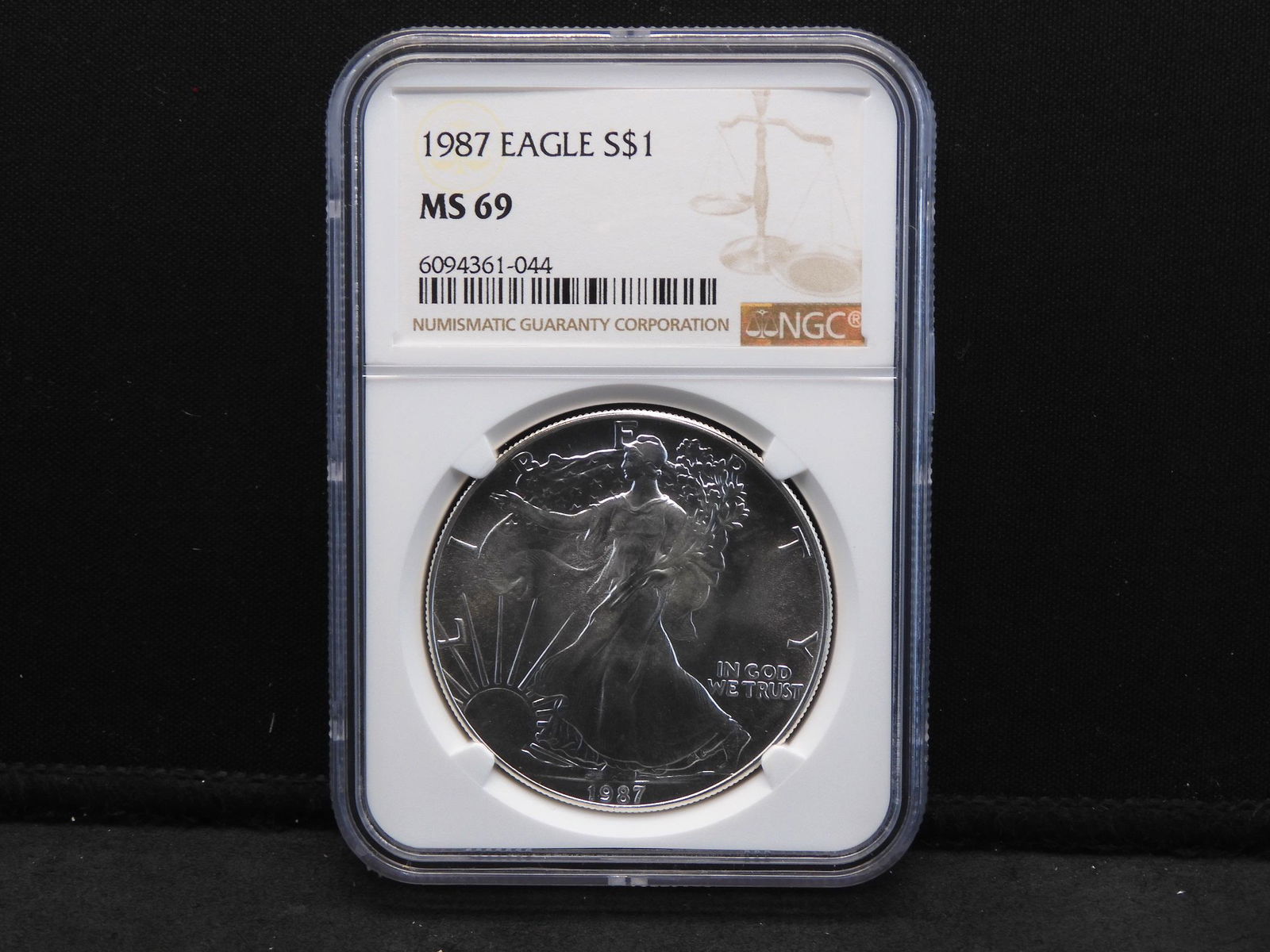 1987 American Silver Eagle.  NGC MS69 (1 of 4)