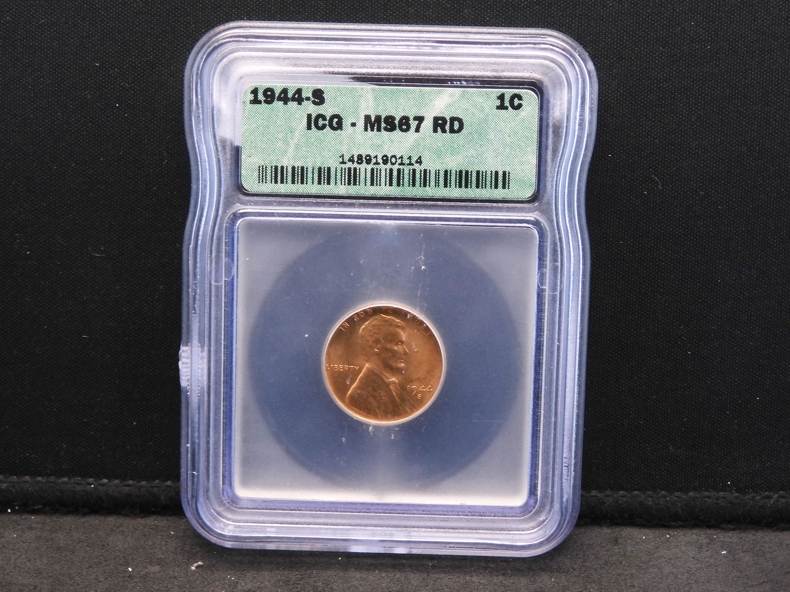 1944-S Lincoln Wheat Cent.  ICG MS67 RD (1 of 4)