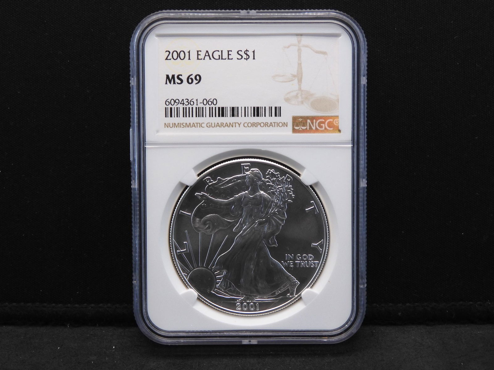 2001 American Silver Eagle.  NGC MS69 (1 of 4)