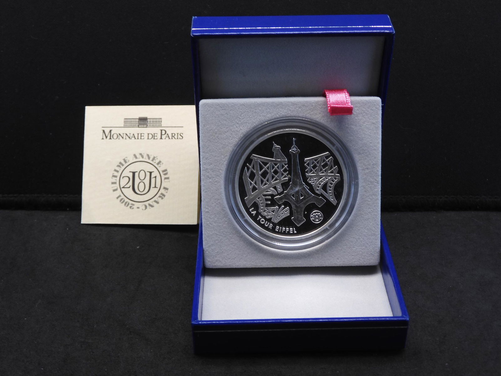 2001 France 10 Francs SILVER PROOF Eiffel Tower (1 of 4)