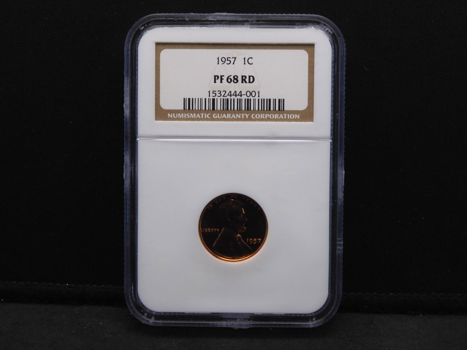 1957 PROOF Lincoln Wheat Cent.  NGC PF68 RD  **ULTRA (1 of 4)