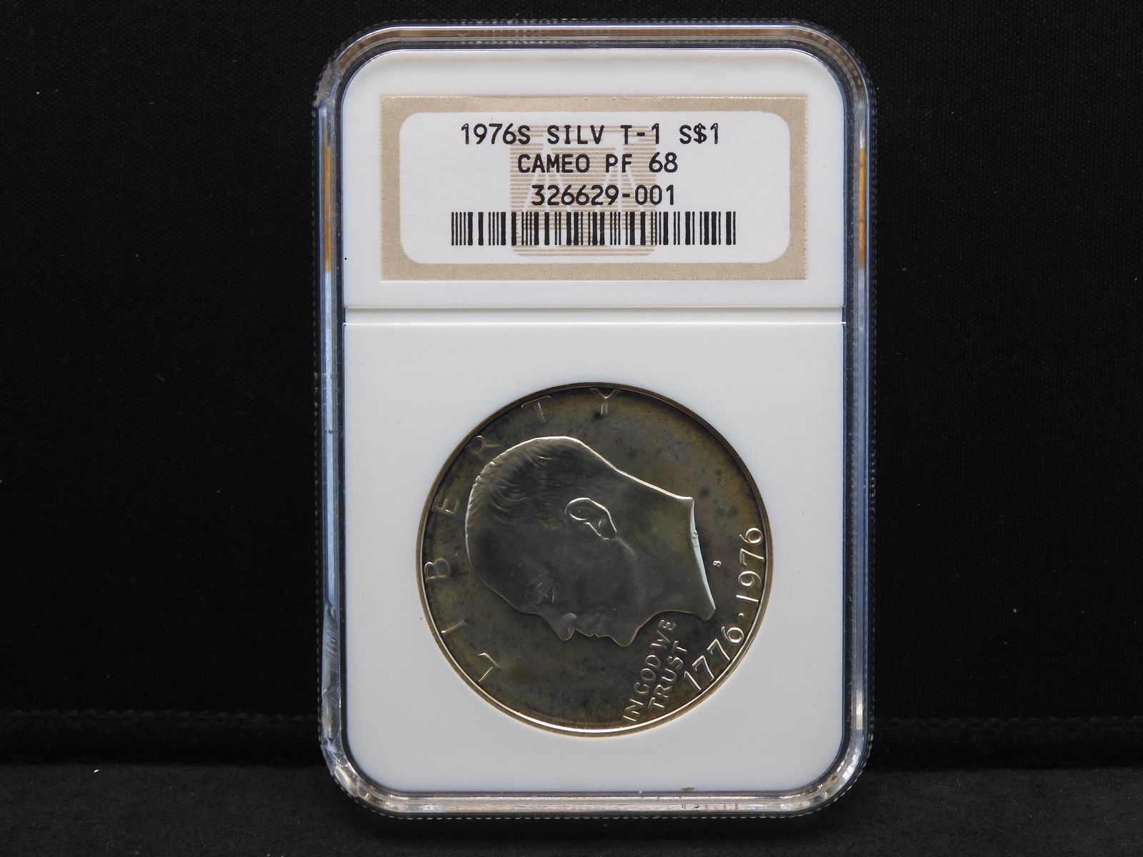 1976-S PROOF SILVER Eisenhower Dollar.  NGC PF68 CAMEO (1 of 4)