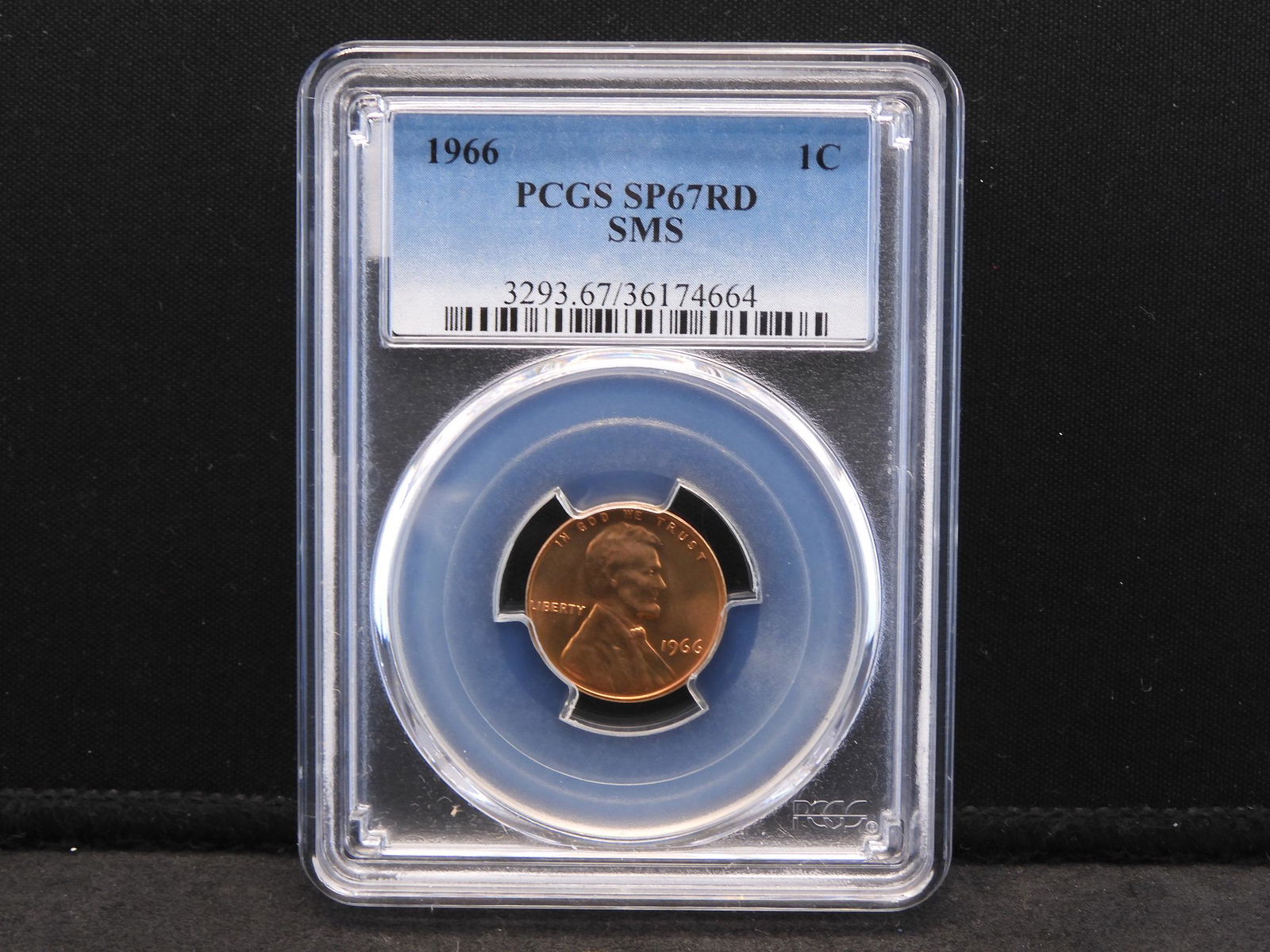 1966 SMS Lincoln Cent.  PCGS SP67 RD (1 of 4)