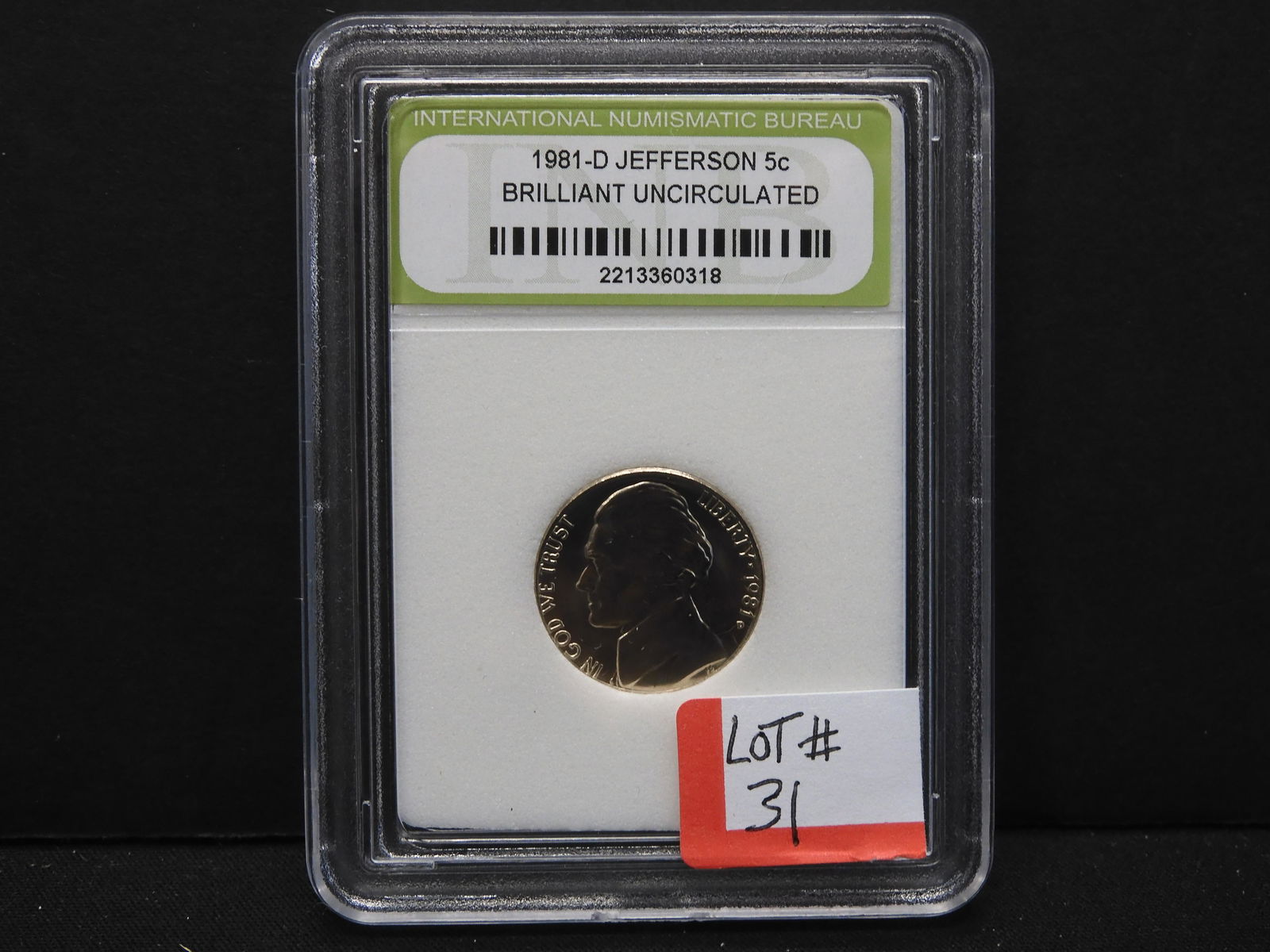 1981 D  Jefferson Nickel uncirculated High grade (1 of 4)