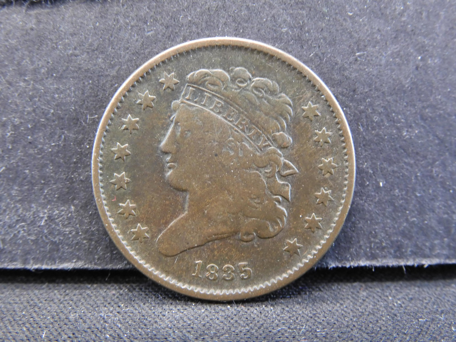 1835 Classic Head Half Cent - Nice Detail - 398,000 (1 of 2)