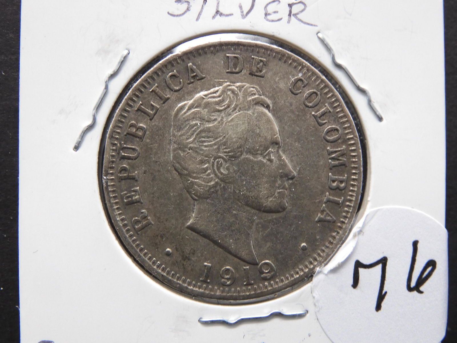 1919 Columbia 50 centavos  silver (1 of 3)
