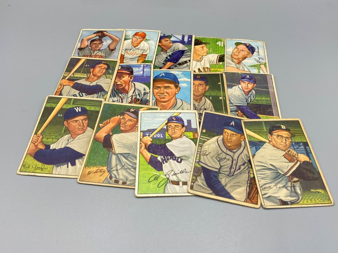 (30) 1952 Bowman Baseball Cards No Duplication Various (1 of 2)