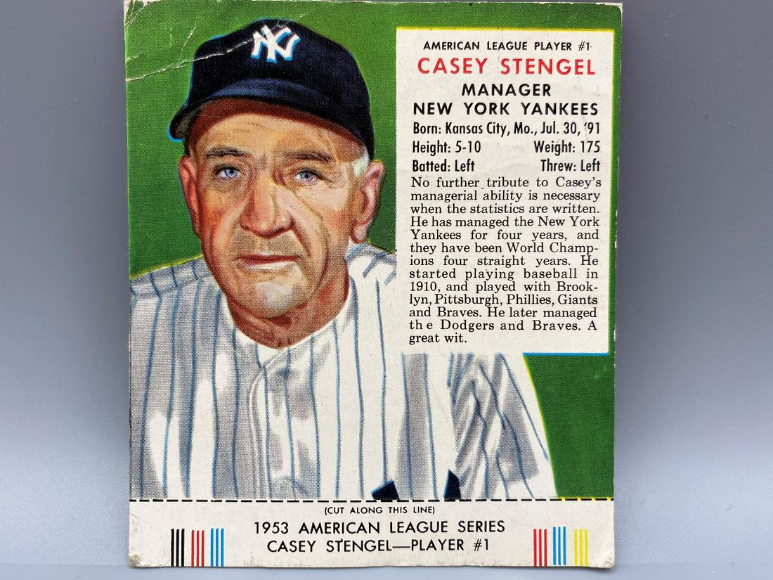 1953 Red Man Casey Stengel HOF (1 of 2)