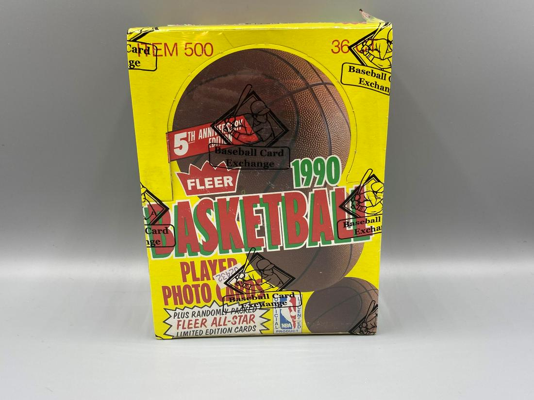 1990 Fleer Basketball Wax Box BBCE Wrapped - Hot (1 of 2)