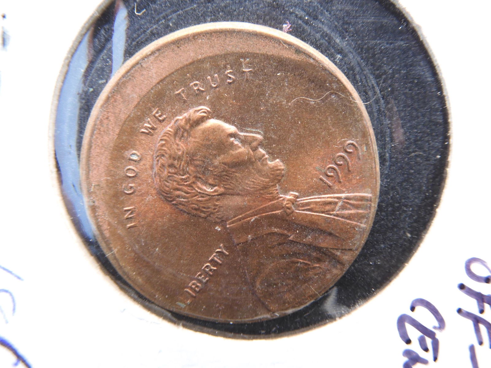 High Grade Off Center 1999 Lincoln Cent (1 of 3)