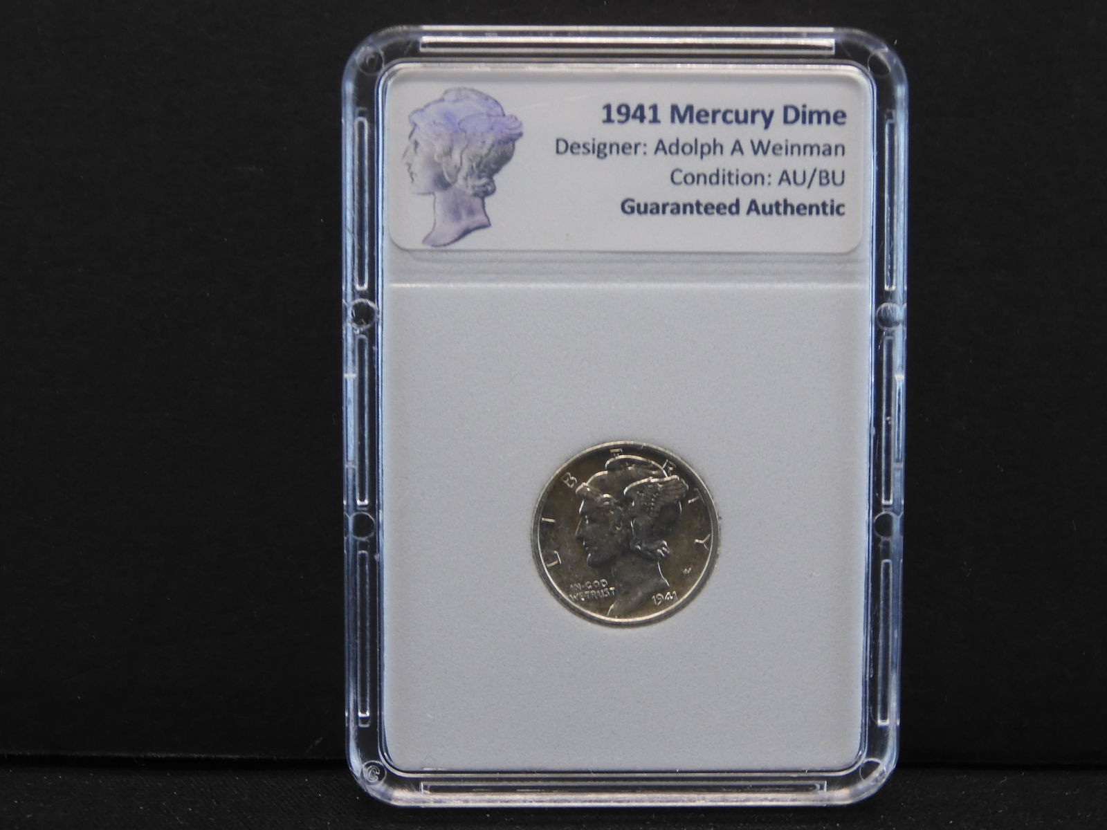 1941 Mercury Silver Dime - AU/BU (1 of 4)