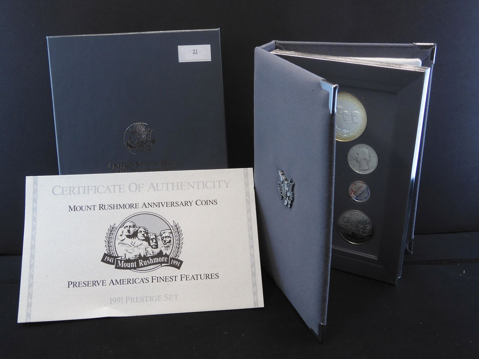 1991 U.S. Mount Rushmore 7 Coin Prestige Proof Set OGP (1 of 4)