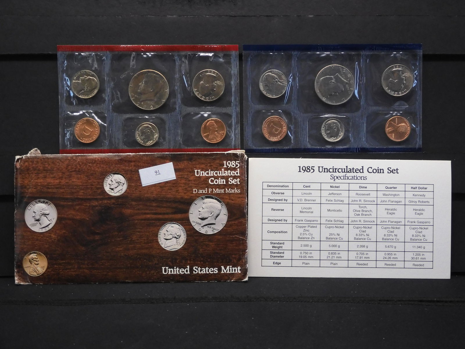 1985 U.S. Uncirculated P & D Mint Set OGP (1 of 6)