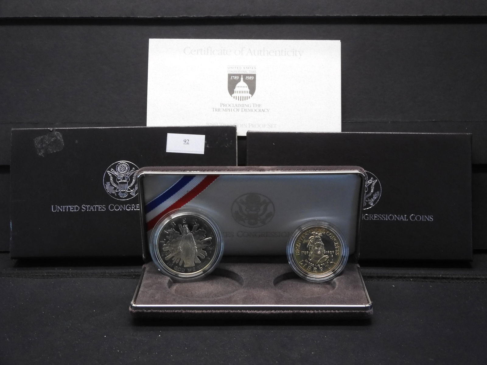1989 U.S. Congressional 2 Coin Proof Set OGP (1 of 4)